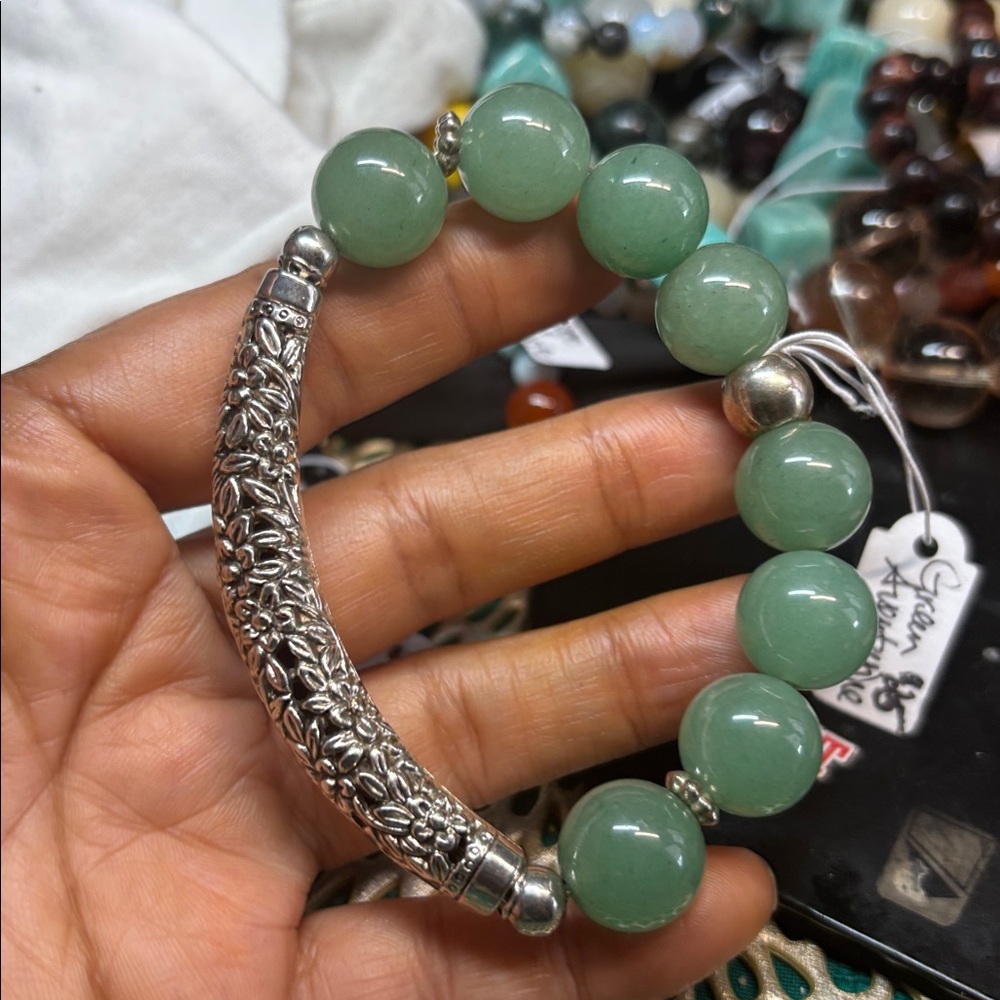 Green aventurine ( Stone Of Opportunity)(  About 14mm Bead Size)